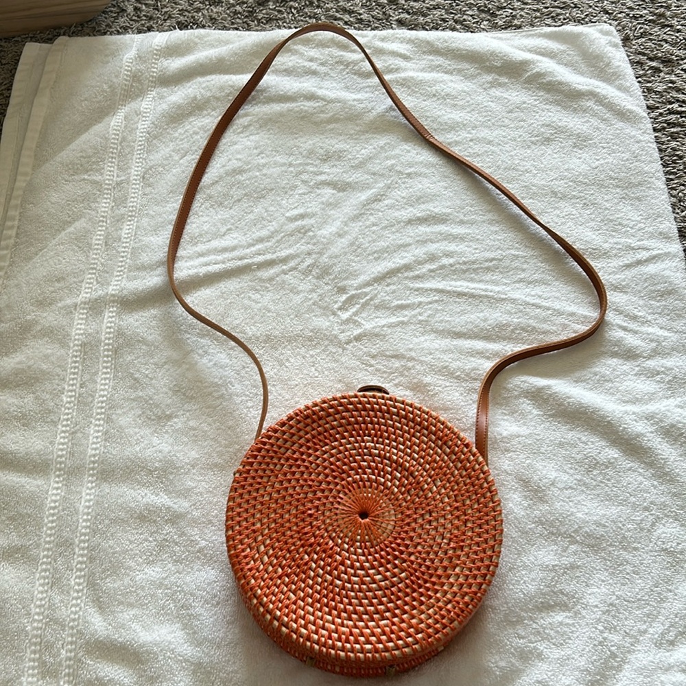 Orange Straw Crossbody from Target
